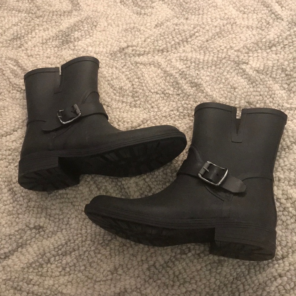Never Worn! Frye Black Engineer Rain Boots